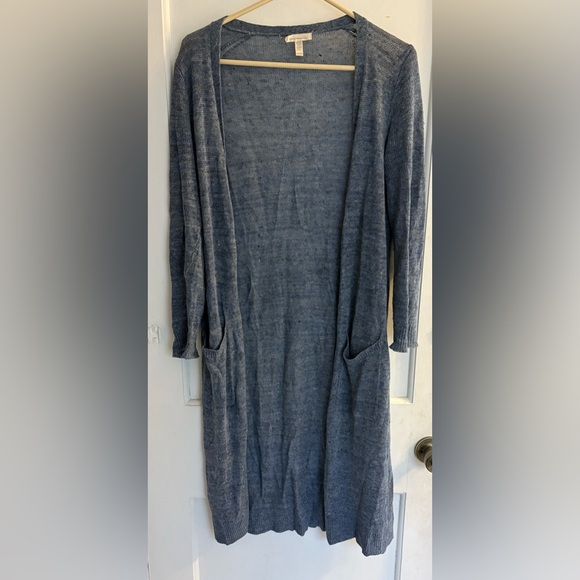 Eileen Fisher Cardigan 100% Organic Linen Size XS - Picture 1 of 4